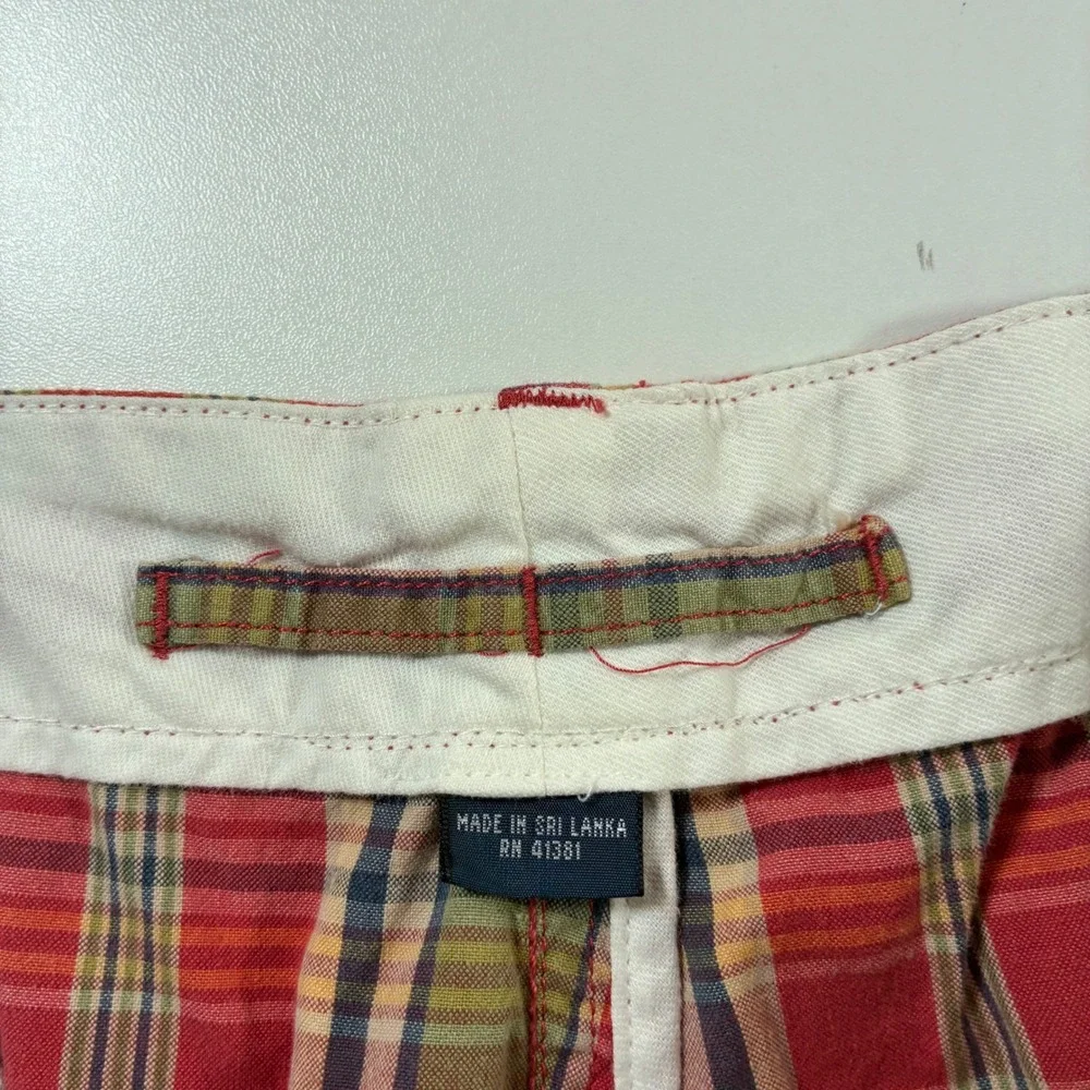 Vintage Rare Polo Ralph Lauren Shorts 38 Madras Plaid Aztec Flap Pocket 90s